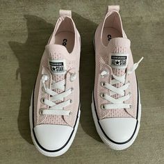 Never Been Worn. Brand New. Pink Converse Sneakers In Size 6.5 Casual Pink High-top Slip-on Sneakers, Pink Low-top Slip-on Sneakers, Pink Casual Slip-on Sneakers For Streetwear, Casual Pink Slip-on Sneakers With Round Toe, Pink High-top Slip-on Sneakers For Spring, Comfortable Pink Low-top Canvas Shoes, Pink Low-top Canvas Shoes, Casual Pink Canvas Shoes With Laces, Converse Canvas Shoes With Rubber Sole For Spring