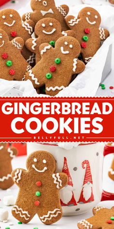 The Best Gingerbread Cookies! A holiday classic, this recipe is pretty simple, made primarily with pantry staples and perfectly flavored with molasses and spices. I love that you can adjust the thickness and/or bake time to get them soft and chewy or crispy, depending on your preference. Save this Christmas cookie recipe! Easy Gingerbread Cookie Recipe, Gingerbread Man Recipe, Easy Gingerbread Cookies, Best Gingerbread Cookies, Eggless Cookies, Easy Gingerbread, Gingerbread Cookies Decorated, Soft Gingerbread Cookies, Holiday Sweets