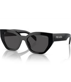 From Prada, these sunglasses feature:PR A09SF55-X 55mm Butterfly sunglassesLens color/frame color: black/dark grey frameMaterial: acetate lens Material: standard plastic  RX-able Imported. Cute Sunglasses Women, Glasses Sunglasses, Trending Sunglasses For Women, Black Sunnies, Black Formal Sunglasses, Prada Glasses Sunglasses, Designer Sunglasses For Women, Black Sunglasses Aesthetic, Women Sunglasses