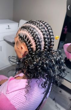 Braids With Curly Pieces, Cornroll Braids