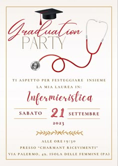 a graduation party with a stethoscope on it