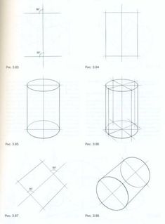 various shapes and sizes of cylinders are shown in this manual for students to learn how to