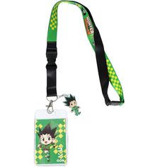 Introducing the Hunter X Hunter Gon Merch ID Badge Holder Breakaway Lanyard - a must-have for any true fan! This great nylon lanyard is 16 inches long, with a 3-inch detachable section for quick and easy access to your ID badge. But that's not all - it also features a cute Gon chibi acrylic charm and a colorful character print that will add a touch of style to your office attire. And with its breakaway design, you can rest assured that it's safe and secure. Don't miss out on this opportunity to Adjustable Black Lanyards For School, Adjustable Black Lanyard For School, Gon Chibi, Hunter X Hunter Gon, Hunter Fans, School Supply Labels, Chibi Characters, Small Pin, Classic Metal