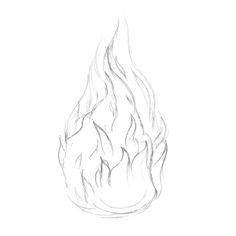 a drawing of a fire on a white background