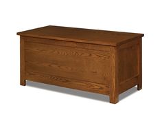 a wooden chest with two drawers on one side and an open drawer on the other