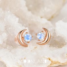 Mini Natural Moonstone Silver Earrings Stud Earrings 2pcs | Etsy Gold Moonstone Earrings, Moon Stone Earrings, Moon Magic Jewelry, Celestial Round Crystal Earrings As Gift, Celestial Round Crystal Earrings For Gift, Moonstone Crescent Jewelry For Anniversary, Crescent Moonstone Jewelry For Anniversary, Anniversary Crescent Moonstone Jewelry, Round Earrings With Moon Charm For Anniversary