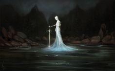 lady of the lake? Lady Of The Lake, Dark Fairytale, Lake Art, Three Sisters, Strong Female, Dreamy Art, Coven