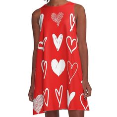 Loose-fit, mid-length sleeveless dress with silky handfeel. Printed on both sides. Machine washable. Size range XS-2XL. Hearts Print! Hearts Print, Dress For Sale, Heart Print, Both Sides, Mid Length, Dresses For Sale, A Line Dress, Sleeveless Dress, A Line