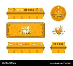 an image of chicken eggs packaging design