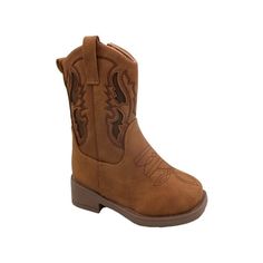 Your little one is going to love these Western Boots from Pawz. With classic and stylish embroidery, high quality printing, and a healed outsole, theyll have that classic western look from anywhere between the rodeo, school, or a trip to the local playground. These boots are also built to last and there's no doubt they will make your little one a true cowboy in no time! Size: 12 Big Kid.  Color: Brown.  Gender: male.  Age Group: kids. Girls Cowgirl Boots, Brown Western Boots, Square Toe Cowboy Boots, Big Girl Fashion, Western Look, Mens Cowboy Boots, Saddle Brown, Leather Cowboy Boots, Children Shoes