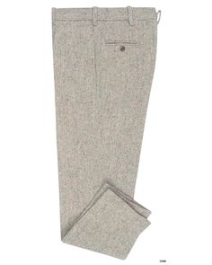 Molloy Plain Donegal Tweed Pants - Grey Opal – Luxire Custom Clothing Tailored Tweed Pants For Fall, Tailored Tweed Fall Bottoms, Tailored Tweed Bottoms For Fall, Tweed Pants With Pockets For Fall, Fall Tweed Bottoms With Pockets, Beige Wool Bottoms With Welt Pockets, Fitted Tweed Pants For Workwear, Fitted Tweed Pants For Fall, Fitted Tweed Bottoms For Fall