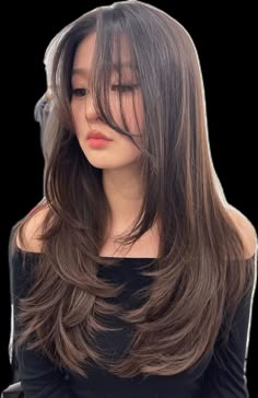 Female Haircut Styles Medium, Korean Haircut Side Part, Trendy Hairdos For Medium Hair, Layers For Long Hair Round Face, Wolf Cut Hair Inspo Medium, Easy To Style Long Haircuts, Hair Cuts With Face Framing Layers, Medium Haircut Ideas For Thick Hair, Haircuts For Medium To Long Hair