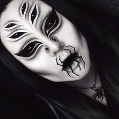 Carnaval Make-up, Spider Makeup, Halloweenský Makeup, Holloween Makeup, Creepy Makeup, Creepy Halloween Makeup, Cool Halloween Makeup, Face Art Makeup, Amazing Halloween Makeup