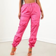 One Of A Kind! Super Comfortable, Cute, And Trendy! Brand New Hot Pink Track Fabric Pet And Smoke Free Home Ships Same Day Shoot Me An Offer! Capri Jumpsuit, Linen Drawstring Pants, Off Shoulder Jumpsuit, Zipper Pants, Fitted Joggers, Camo Leggings, Short Sleeve Jumpsuits, Slim Trousers, Dress Slacks