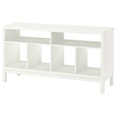 a white shelf with four shelves on each side