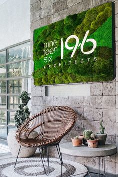 The Moss Logo with EcoCanvas style of 96 Architects is very eye-catching outside.