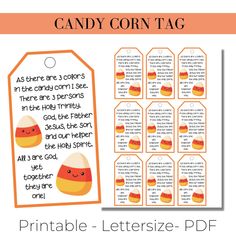 printable candy corn tags for halloween or thanksgiving themed crafts and activities to do with the kids