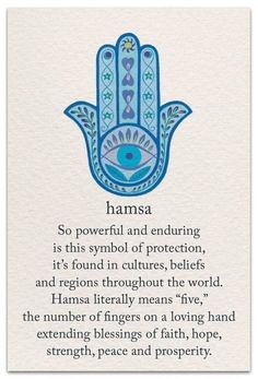 Hamsa Hand Aesthetic, Blessing Hamsa Tattoo, Hamsa Aesthetic, Spiritual Cards, Spiritual Notes, Sanskrit Symbols, Symbol Of Happiness, Sanskrit Tattoo