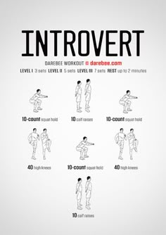 the instructions for how to do an introvertt workout on a white background