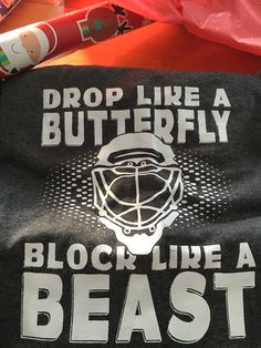 a t - shirt that says drop like a butterfly, block like a beast