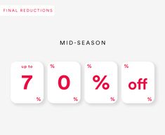 the mid - season sale is up to 70 % off on select items from final selections