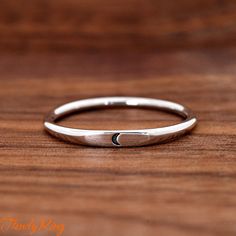 Dainty Tiny Crescent Moon Engraved Ring, Signet Style 2mm Band with Crescent Moon Ring, Solid 925 Sterling Silver Womens Moon Ring ▷Gift Box Included ▷2mm Height ▷Size 4-10 Available ▷925 Sterling Silver (not plated or filled) ▷925 Stamp Authenticity https://www.etsy.com/shop/TrendyRing Adjustable Moon-shaped Stackable Rings For Promise, Dainty Silver Rings, Virgo Ring, Silver Moon Ring, Silversmith Rings, Ring Gift Box, Crescent Moon Ring, Worlds Collide, Fantasy Worlds