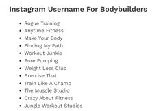 the instagram username for bodybuilders is shown in this screenshot