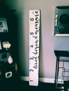 Loved beyond measure distressed white hand painted wooden growth chart growth ruler by Lavish Olive Studios Loved Beyond Measure, Growth Ruler, Wooden Growth Chart, Wooden Ruler, Measuring Stick