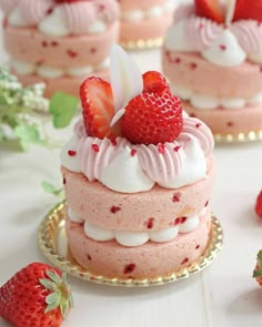 strawberry shortcakes with whipped cream and fresh strawberries