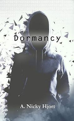 a hooded person standing in front of a computer screen with the words dormancy on it