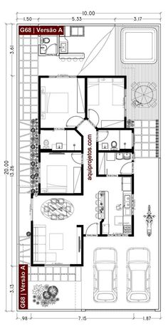 the floor plan for a two bedroom apartment with an attached kitchen and living room area