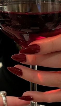 Kutek Disney, Dark Red Nails, Wine Nails, Red Nail Polish, Red Nail, Minimalist Nails, Dream Nails, Chic Nails, Nail Arts