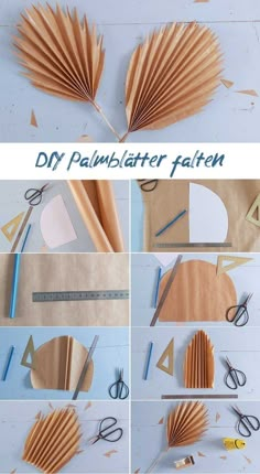 how to make a paper fan out of plywood and scissors - step by step instructions