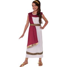 Girls Roman Empress Costume Girls Greek Goddess Costume, Grecian Goddess Costume, Greek Goddess Costume Halloween, Goddess Halloween Costume, Goddess Halloween, Toga Costume, Greek Goddess Dress, Greek Costume, Greece Outfit