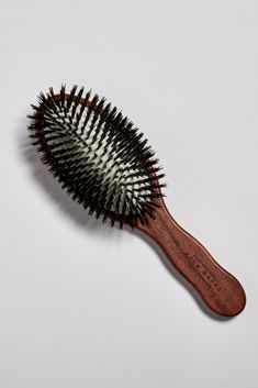 Acca-Kappa-Pneumatic-Boar-Bristles-Wooden-Brush Boar Hair Brush, Acca Kappa, Boar Bristle Hair Brush, Effortless Hair, Boar Bristle Brush, Wooden Brush, Effortless Hairstyles, Scalp Health, Coarse Hair