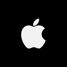 an apple logo on a black background