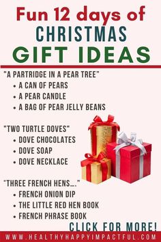 a christmas gift guide for the 12 days of christmas