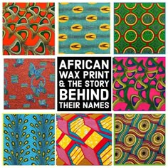 african wax print is the story behind their names by various patterns, colors and sizes