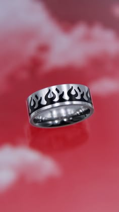 Stainless Steel Ring Will not tarnish, rust or turn your finger green Inside engraved with “CYBERSPACE SHOP” Multiple sizes available Flame Ring, Emo Jewelry, Grunge Accessories, Cool Rings, Grunge Jewelry, Eternal Flame, Edgy Jewelry, Dope Jewelry, Cute Rings