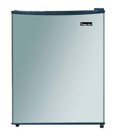 a small refrigerator with the door open on an isolated white background for use in commercial kitchen appliances