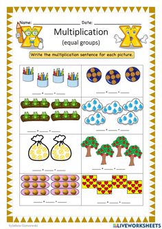 a worksheet with pictures of plants and trees