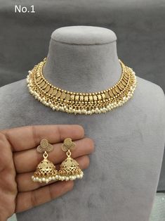 *Light Weight Gold Adjustable necklace set with earrings and tikka. *Studded with crystal stone. Bollywood Necklace, Polki Necklace, Bollywood Style, Polki Jewellery, Jewellery Necklace, Adjustable Necklace, Crystal Stone, Bollywood Fashion, Indian Bridal