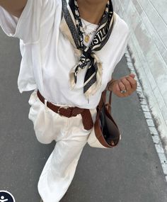 Silk Scarf Outfit, The Round Up, Parisienne Chic, Silk Scarf Style, Instagram Paris, Silk Square Scarf, Scarf Outfit, Natural Silk, Round Up