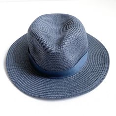 Nwot Ships Same Day! Note: This Item Is Brand New If You’re Not A Seller Sellers Pay Fees $.30 On The Dollar In Taxes Plus Shipping Materials And Of Course The Item Casual Blue Fedora With Wide Brim, Casual Blue Wide Brim Fedora, Casual Blue Fedora Sun Hat, Casual Adjustable Blue Fedora, Casual Blue Fedora Hat, Casual Blue Fedora With Flat Brim, Casual Blue Fedora With Short Brim, Casual Blue Fedora For Summer, Blue Brimmed Sun Hat For Day Out