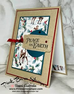 a card made with the peace on earth stamp set