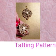 Thank you for choosing my pattern! Add a touch of elegance to your jewelry collection with these exquisite tatted earrings! This PDF tatting pattern tutorial provides easy-to-follow step-by-step instructions for creating stunning tatted earrings using a shuttle or frivolite needle. Perfect for both beginners and experienced tatters, this tatted earrings PDF pattern is a must-have for anyone looking to add a unique and intricate piece to their collection. Elevate your style with these beautiful handmade accessories today! NOTE : The instructions are for Needle tatting or Shuttle tatting.Note that you should know basic tatting techniques including how to make a double stitch, a picot, a ring and a chain, knowledge of working with beads in tatting.  You should also know how to join elements. Tatting Lace Pattern, Tatted Earrings, Tatting Necklace, Tatting Earrings, Shuttle Tatting, Tatting Tutorial, Earrings Tutorial, Earrings Pattern, Needle Tatting