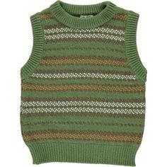 Adorable Wilder vest in wheat and montagne colour- newesy knitwear development of Bebe Organic. Perfect piece for throwing over any dress or shirt to give extra warmth this fall season. | Bebe Organic | Wilder Vest, Montagne (Green, Size 12Y) | Maisonette collects the best children’s products from around the world (unlike Zulily, Etsy, The Tot, Farfetch Kids, Childrensalon, Crate and Kids, Kohls, Wayfair, Buy Buy Baby, Nordstroms, Mini Boden, J.Crew Factory, or PotteryBarn Kids), creating a cura Knitted Cotton Brown Sweater Vest, Knitted Cotton Sweater Vest In Brown, Knitted Brown Cotton Sweater Vest, Casual Fair Isle Pattern Vest For Winter, Brown Knitted Cotton Sweater Vest, Casual Fair Isle Vest For Winter, Green Knit Vest For Fall, Green Knitted Winter Vest, Casual Fair Isle Vest For Fall