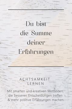 the front cover of a book with an image of birch trees and text that reads, du best die summer deiner erfahrhungen