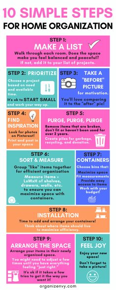 the 10 simple steps for home organization