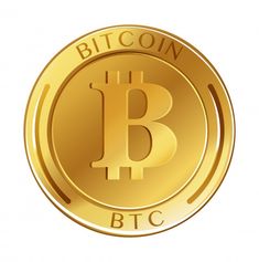 a gold bitcoin coin with the letter b on it